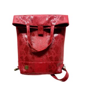 Piros kígyó mintás 2in1 táska
