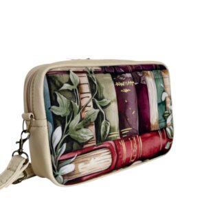 Drapp könyves crossbody táska